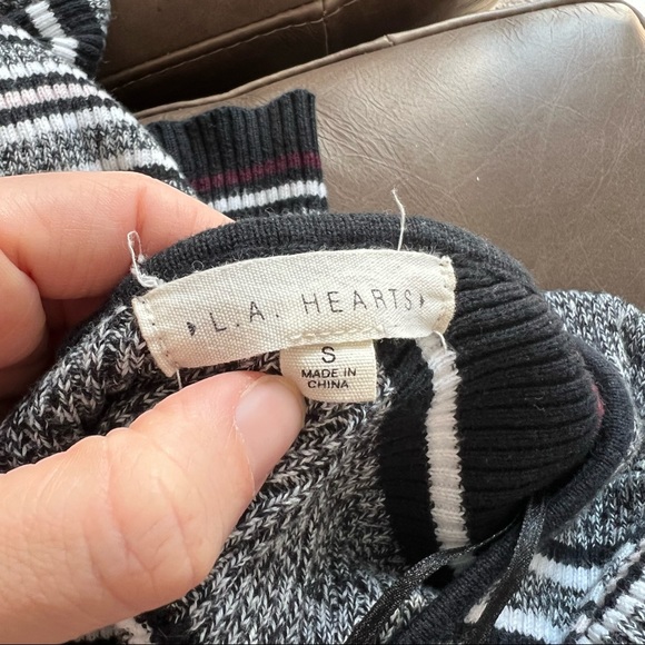 PacSun, LA Hearts tightly knitted, 5 color stripped sweater, S - Picture 5 of 7